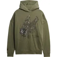 Superdry pour femme. W2012463A Sweatshirt Tatto vert (S), Casuel, Coton