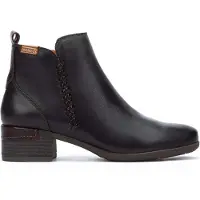 Pikolinos pour femme. W6W-8950 Bottines en cuir Malaga noir (38), 3 à 5 cm, Fermeture éclair, Casuel