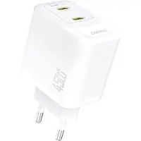 Dudao Chargeur mural 2 ports USB-C GaN PD 45 W - blanc