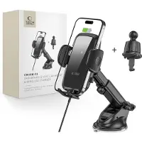 Tech-Protect Support voiture pour appareil mobile Protect + chargeur CM15W-V1, Adaptateur pour véhicule, Noir