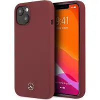 Mercedes Coque rigide rouge Silicone Line pour iPhone 13