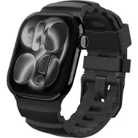 Spigen WBS2 (44 mm, 45 mm, 46 mm, 49 mm, Silicone), Sangles de montre, Noir