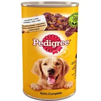 Pedigree Adult can 1200g - nourriture complète humide pour chiens adultes, avec du poulet et des carottes en gelée