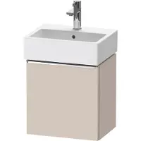 Duravit D-Neo, sous-lavabo en console suspendu, 434x440x322mm, 1 porte, charnières à gauche, avec poignée chromée, DE4217L10910000