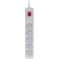 ActiveJet Acp-5gn Sz Rack Power Strip 5 Outlets Rack Power Strip 8 Outlets 5 M Blanc One Size / EU Plug 220V