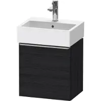 Duravit D-Neo, sous-lavabo en console suspendu, 434x440x322mm, 1 porte, charnières à gauche, avec poignée acier inox brossé, DE4217L70160000