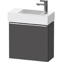 Duravit D-Neo, sous-lavabo en console suspendu, 484x440x222mm, 1 porte, charnières à droite, avec poignée chromée, DE4219R10490000
