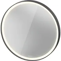 Duravit L-Cube Miroirs avec éclairage, rond, LED 18W, 700x700x67mm, graphite aluminium mat, LC7375049490000