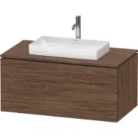 Duravit L-Cube Meuble sous-lavabo en console suspendu, avec plan de toilette en console, 2 tiroirs, 1020x482x550mm, LC4881021210000