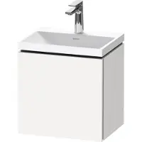 Duravit L-Cube c-shaped Ensemble suspendu, 1 porte, charnière à gauche, sans trop-plein, 1 trou pour robinet, 450x480x350mm, LC6948O18180000