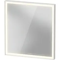 Duravit L-Cube Miroirs avec éclairage, angulaires, 650x700x67mm, blanc aluminium mat, LC7380018180100