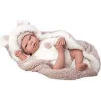 Arias MuÑecas Anna avec couverture et peluche Poupée bébé 40 cm Beige Beige Taille unique