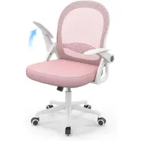Zaisze Chaise de bureau ergonomique, lauréate de tests, chaise de bureau avec dossier respirant, réglable en hauteur, pour une liberté de mouvement maximale, couleur rose