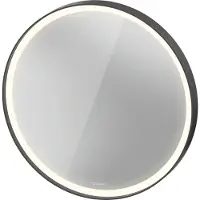 Duravit L-Cube Miroirs avec éclairage, rond, LED 18W, 700x700x67mm, graphite aluminium mat, LC7375049490100
