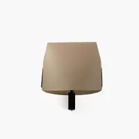 LOREFAR Applique LUANG E27 15W acier noir, parchemin camel L:20.5cm H:33cm intensité lumineuse variable