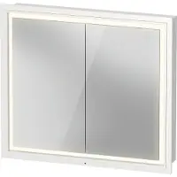 Duravit L-Cube armoire de toilette avec éclairage LED, blanc, 800x155x700mm, 2 portes, Touch-LED, prise E, LC7651018181000
