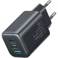 Dudao Chargeur Joyroom JR-TO1 45 W GaN USB-C/USB-A/Lightning – Noir