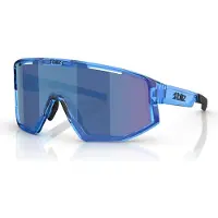 Bliz Unisexe, Lunettes de sport, Fusion (Bleu transparent, Smoke/Blue Multicolor), Bleu