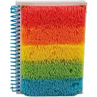 Stnux Mehrfarbiges sensorisches Notizbuch mit Fransen (A5, Quadrillé, Couverture rigide)
