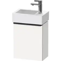 Duravit D-Neo, sous-lavabo en console suspendu, 364x440x222mm, 1 portes, charnières à gauche, avec poignée noir diamant, DE4218LBD180000