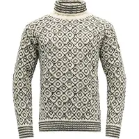 Devold Svalbard Wool High Neck Sweater Blanc,Noir L