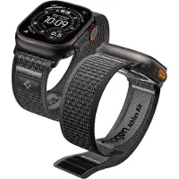 Spigen Athlex Air 2 (44 mm, 45 mm, 46 mm, 49 mm, Nylon, Plastique, Tissu), Sangles de montre, Orange, Noir, Gris