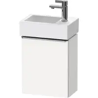 Duravit D-Neo, sous-lavabo en console suspendu, 364x440x222mm, 1 portes, charnières à gauche, avec poignée acier inox brossé, DE4218L70180000