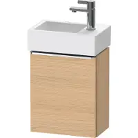 Duravit D-Neo, sous-lavabo en console suspendu, 364x440x222mm, 1 porte, charnières à gauche, avec poignée chromée, DE4218L10300000