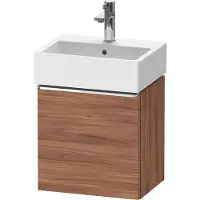 Duravit D-Neo, sous-lavabo en console suspendu, 434x440x322mm, 1 porte, charnières à gauche, avec poignée chromée, DE4217L10790000