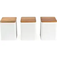Salter BW12898WEU7 Toronto 3-Piece Canister Set White, Boîte de conservation, Blanc