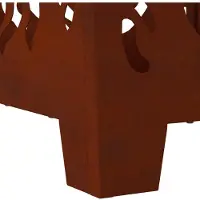 vidaXL Foyer marron 40 x 40 x 40 cm en acier résistant aux intempéries