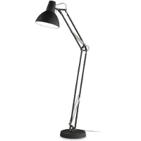 Ideal Lux WALLY PT1 Lampadaire avec douille E27 Structure noire Bras articulé réglable