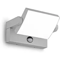 Ideal Lux 326870 OUTDOOR SWIPE Applique murale d'extérieur avec détecteur, LED, 21 W, 2000/1390 lm, 3000 K, IP54, gris