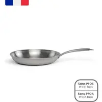 Livoo Brigade - Poêle à frire en acier inoxydable 20 cm - - MEP157 - Triple inox - Convient à tous les types de feux, y compris l'induction - Fabriqué en France