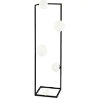Ideal Lux Lampadaire Industriel-Minimal Coin Métal Noir 5 Lumières G9 3W 3000K Lumière Chaude
