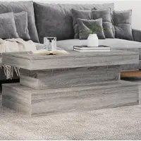 Prolenta Maison Exclusive - Table basse avec éclairage LED Gris Sonoma 90x50x40 cm
