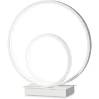 Ideal Lux Oz Lampe de Bureau Moderne Métal Blanc Led 23W 3000K Lumière Chaude