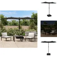vidaXL Parasol double avec LEDs Anthracite 316x240 cm - Parasols & Protection solaire