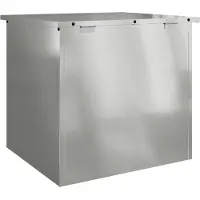 vidaXL Boîte de rangement pour jardin en acier galvanisé, 55 x 50,5 x 50 cm, capacité de 117 litres
