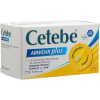Cetebe Défense plus Vitamine C+Vitamine D3+Zinc Caps. 60 pcs
