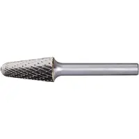PFERD Fraise sur tige conique à bout arrondi en carbure métallique KEL - Diamètre de tige 6 mm