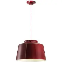 FERROLUCE 50's Lampe à suspendre Rouge Ronde
