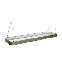 Hubsch petit luminaire suspendu tubulaire vert métallique