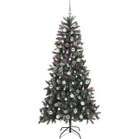 vidaXL Arbre de Noël artificiel vert 240 cm PVC, plastique et acier