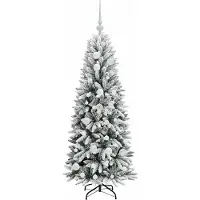 vidaXL Sapin de Noël artificiel avec 150 LED avec support Blanc 120 cm