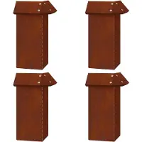 vidaXL : Clôture anti-limaces, 20 pièces, 100 x 3,5 x 25 cm, acier résistant aux intempéries, finition rouille