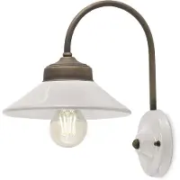 FERROLUCE Applique Vintage Colors en fer et céramique crème, 1 lampe, culot E27