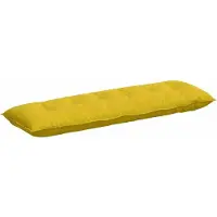 vidaXL Coussin dorsal jaune 160 x 50 cm tissu velours côtelé