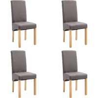 vidaXL Chaises de salle à manger 4 pcs. Tissu taupe