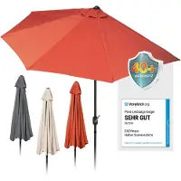Easymaxx Balcon Terrasse Parasol Pare-Soleil Demi-Cercle Uv-Protection Terre Cuite.